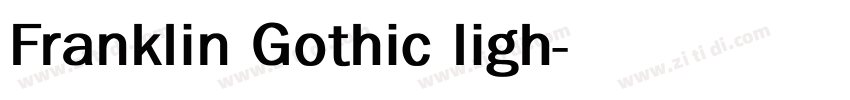 Franklin Gothic ligh字体转换